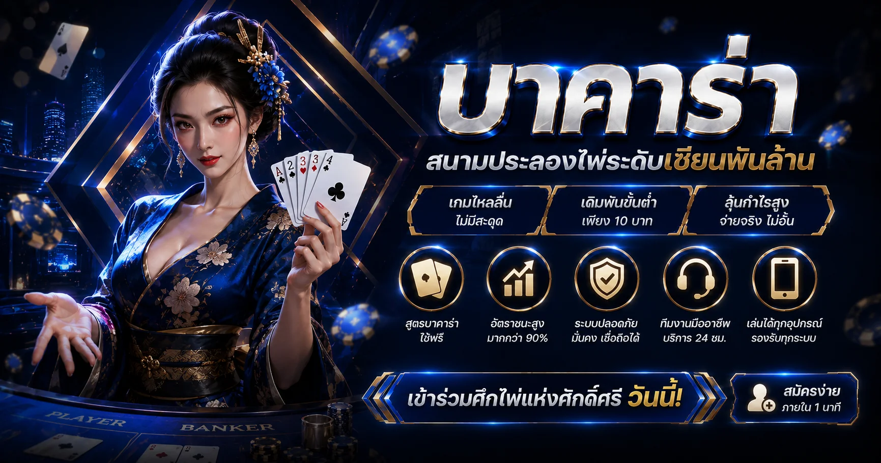 คาสิโนออนไลน์ Galaxy169 บาคาร่าสดถ่ายทอดจากห้องจริง